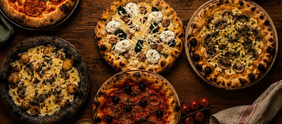 Nos pizzas façon napolitaine